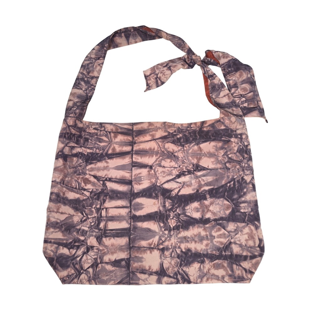 Maya Romanoff Tote Bag Womens OS Purple Tie Dye Hobo Knot Shoulder Strap Beach